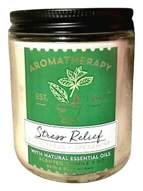 BATH & BODY WORKS EUCALYPTUS SPEARMINT AROMATHERAPY CANDLE